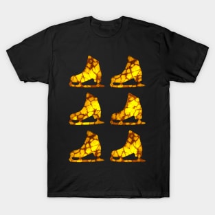 Watercolor Figure Skates (Golden Yellow) T-Shirt